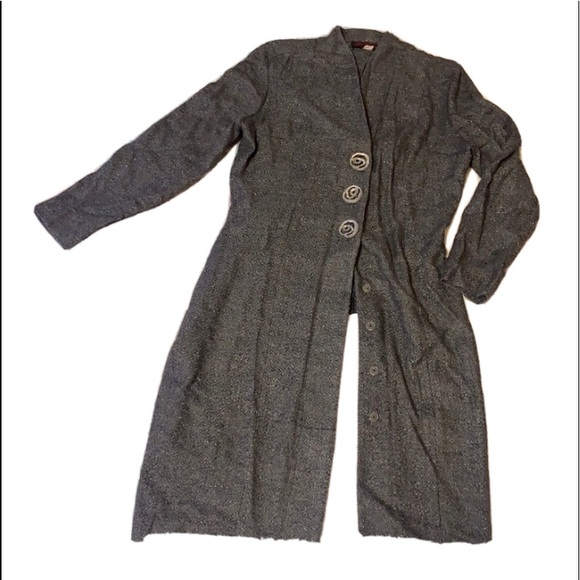 VINTAGE JB WRIGHT DRESS PETITES GRAY SZ 10 CAREER BUTTON DRESS 80’s MADMEN RETRO - Picture 1 of 13